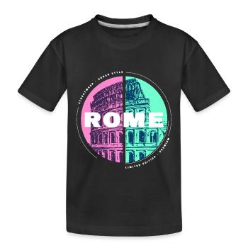 Rome Rome Italy City Skyline Holiday Home Love - Kids' Premium Organic T-Shirt - black - Front