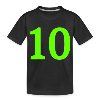 Anzahl 10 - Kinder Premium Bio T-Shirt - Schwarz - Vorne