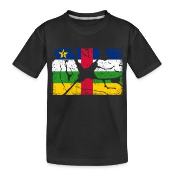 Central African Republic VINTAGE - Kids' Premium Organic T-Shirt - black - Front