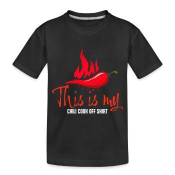 This Is My Chili Cook Off Shirt - Chilischote - Kinder Premium Bio T-Shirt - Schwarz - Vorne