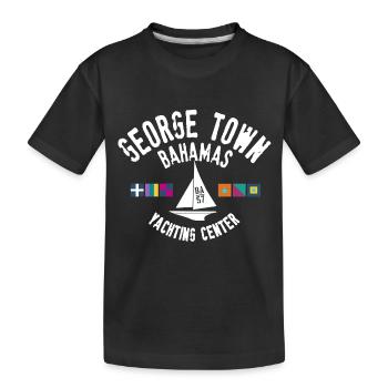George Town Bahamas Yachting center - Kids' Premium Organic T-Shirt - black - Front