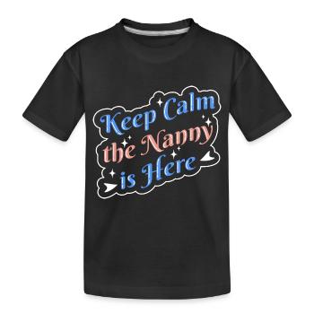 Nanny Babysitter Childminder - Kids' Premium Organic T-Shirt - black - Front