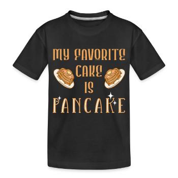 Pfannkuchen - Kinder Premium Bio T-Shirt - Schwarz - Vorne