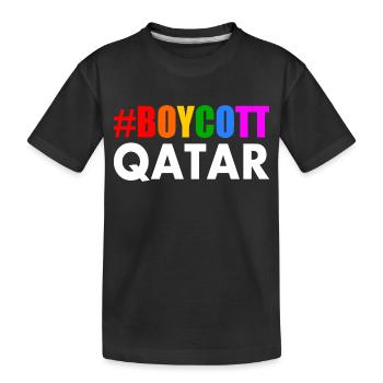 Boycott qatar - T-shirt bio Premium Enfant - noir - Devant