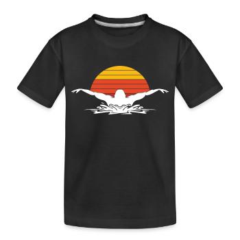 Nageurs Sports nautiques - T-shirt bio Premium Enfant - noir - Devant