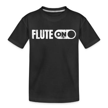 Musique de flûte - T-shirt bio Premium Enfant - noir - Devant