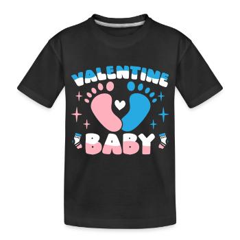 Valentinstag Geburtstag Baby Geburt 14 Februar - Kinder Premium Bio T-Shirt - Schwarz - Vorne