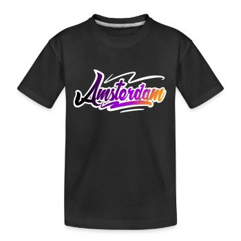 Amsterdam - Kids' Premium Organic T-Shirt - black - Front