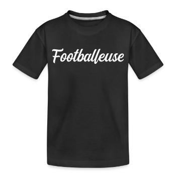 Fußballspieler - Kinder Premium Bio T-Shirt - Schwarz - Vorne