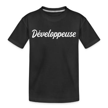 Développeuse - T-shirt bio Premium Enfant - noir - Devant