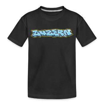 Lucerne Graffiti - Kinder Premium Bio T-Shirt - Schwarz - Vorne