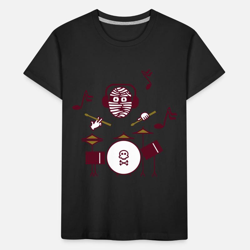 Mumien Drummer / Mummy drummer (3c) Kinder Premium Bio T-Shirt