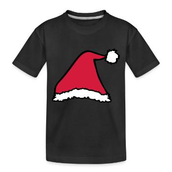 Santa Hat - Kids' Premium Organic T-Shirt - black - Front