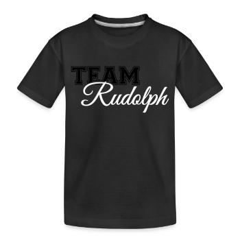 Team Rudolph - Kinder Premium Bio T-Shirt - Schwarz - Vorne