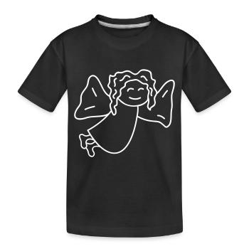 Engel - Kinder Premium Bio T-Shirt - Schwarz - Vorne