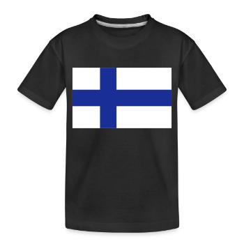 Drapeau national de la Finlande - T-shirt bio Premium Enfant - noir - Devant