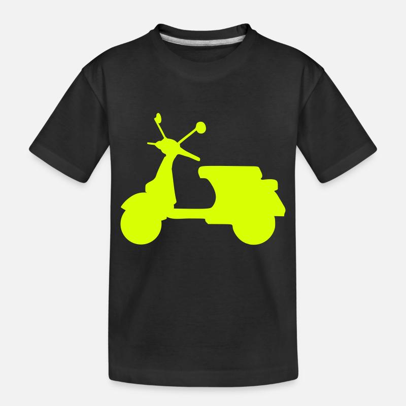Motorroller - Kinder Premium Bio T-Shirt - Schwarz