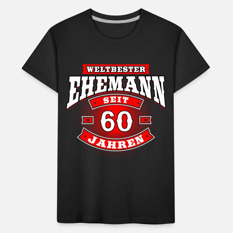 Ehemann Ehegatte Ehe Mann Geschenk 60 Jahre Kinder Premium Bio T-Shirt