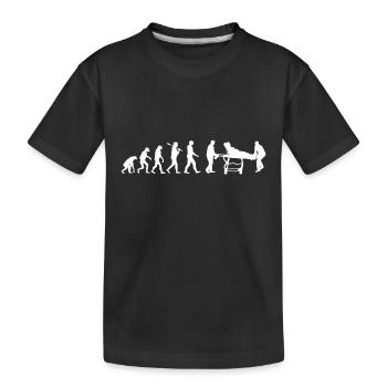 Paramedic Shirt · Evolution · Rescue Service - Kids' Premium Organic T-Shirt - black - Front