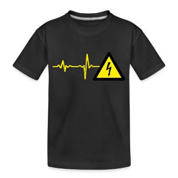 électrique cadeau Heartbeat - T-shirt bio Premium Enfant - noir - Devant