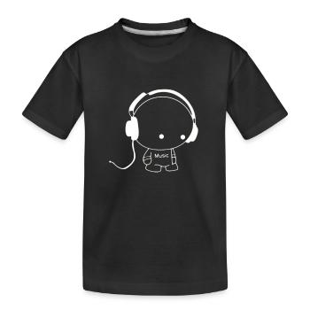 Music Men - Kids' Premium Organic T-Shirt - black - Front