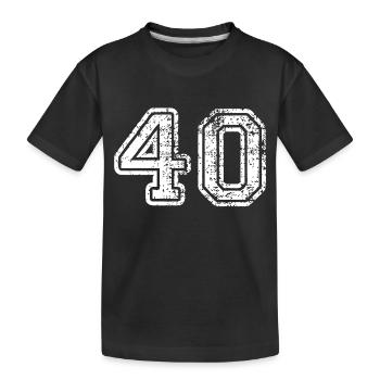 40 - Kids' Premium Organic T-Shirt - black - Front