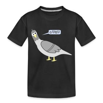 City pigeons GURU - Kids' Premium Organic T-Shirt - black - Front