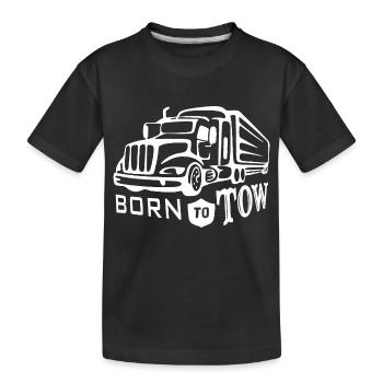 Truck Trucker - Kids' Premium Organic T-Shirt - black - Front