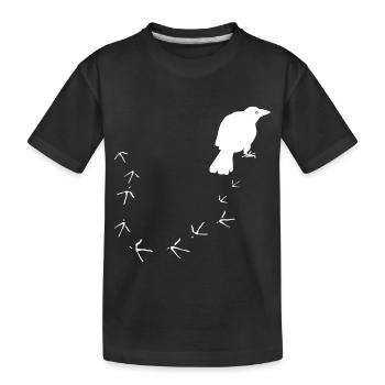 Crow - Kids' Premium Organic T-Shirt - black - Front