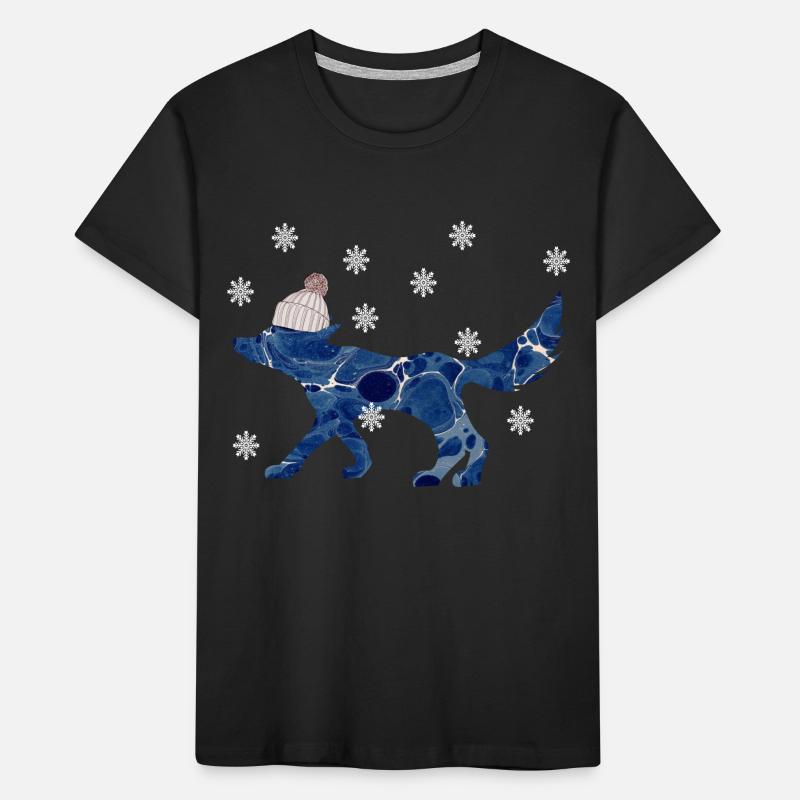 fuchs mit mütze e 12 Kinder Premium Bio T-Shirt