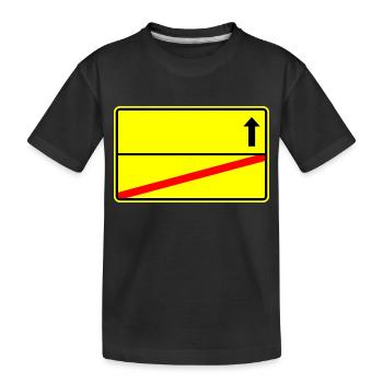 Ortsschild Vorlage - Kinder Premium Bio T-Shirt - Schwarz - Vorne