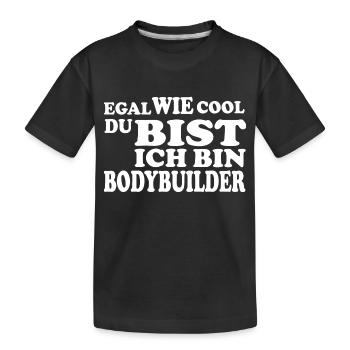 Bodybuilder - Kinder Premium Bio T-Shirt - Schwarz - Vorne
