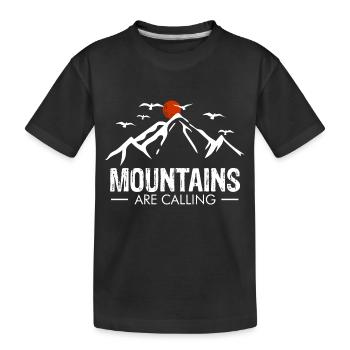 Klettern Bergsteigen Bergsport Sportklettern - Kinder Premium Bio T-Shirt - Schwarz - Vorne