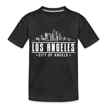 Los Angeles City Of Angels - Kinder Premium Bio T-Shirt - Schwarz - Vorne