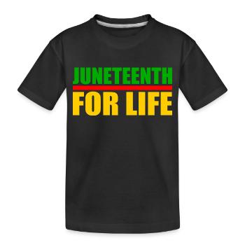 juneteenth - Kids' Premium Organic T-Shirt - black - Front
