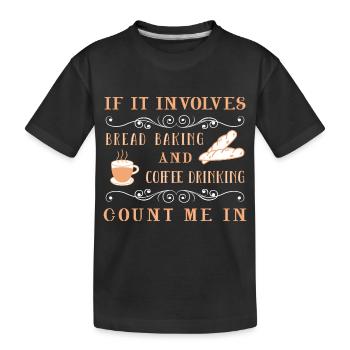 Cuisson du pain Boulangers Boulangers Cuisson du levain - T-shirt bio Premium Enfant - noir - Devant