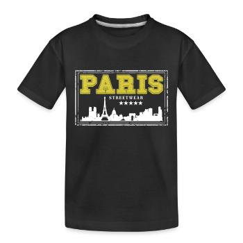Paris France Ville Skyline Accueil Amour - T-shirt bio Premium Enfant - noir - Devant