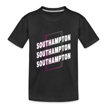 Southampton Angleterre UK City Font Skyline - T-shirt bio Premium Enfant - noir - Devant