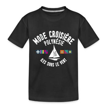 Mode croisière Polynésie - T-shirt bio Premium Enfant - noir - Devant