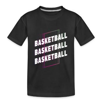 Basketball Basketball Sports Fan Font Colorful - Kids' Premium Organic T-Shirt - black - Front