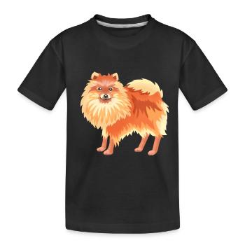 loulou de poméranie - Kids' Premium Organic T-Shirt - black - Front