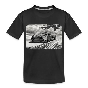 Sportwagen adrenalin - Kinder Premium Bio T-Shirt - Schwarz - Vorne