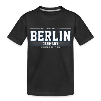 Berlin - Kinder Premium Bio T-Shirt - Schwarz - Vorne