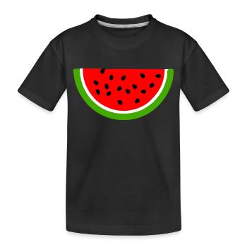 watermelon - Kids' Premium Organic T-Shirt - black - Front