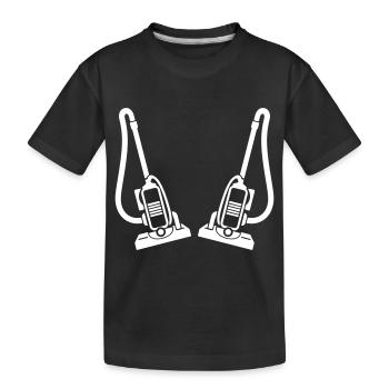 Icône d’aspirateur - T-shirt bio Premium Enfant - noir - Devant