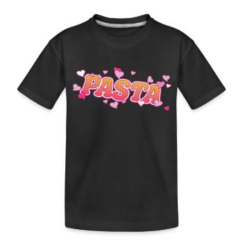 Pasta Love Noodle and Pasta Design - Kids' Premium Organic T-Shirt - black - Front