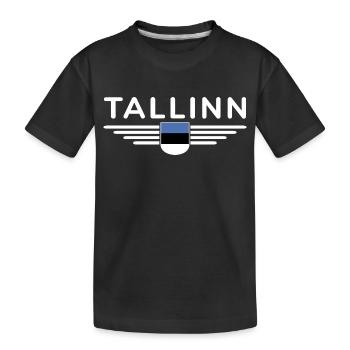 Tallinn T-Shirt – For fans of the capital - Kids' Premium Organic T-Shirt - black - Front
