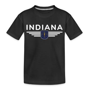Indiana Fan T-Shirt – Show pride! - Kids' Premium Organic T-Shirt - black - Front