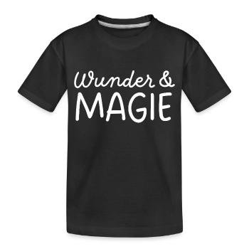 Wunder & Magie - Kinder Premium Bio T-Shirt - Schwarz - Vorne