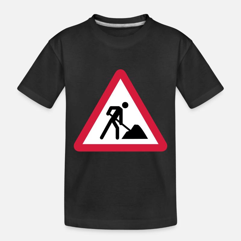 Baustelle - Kinder Premium Bio T-Shirt - Schwarz
